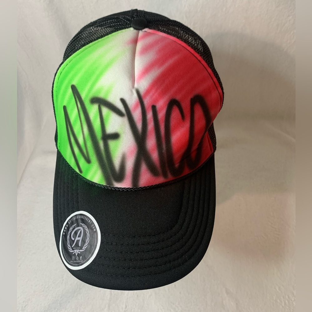 Mexico Airbrushed trucker hat